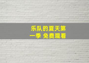 乐队的夏天第一季 免费观看